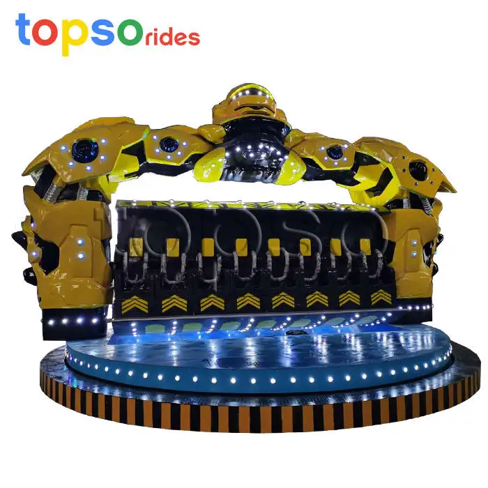 Outdoor Fun Amusement Equipment Rotary Rides Customized Luna Park Amusement Ride Rotary Robocop Rides For Sale
