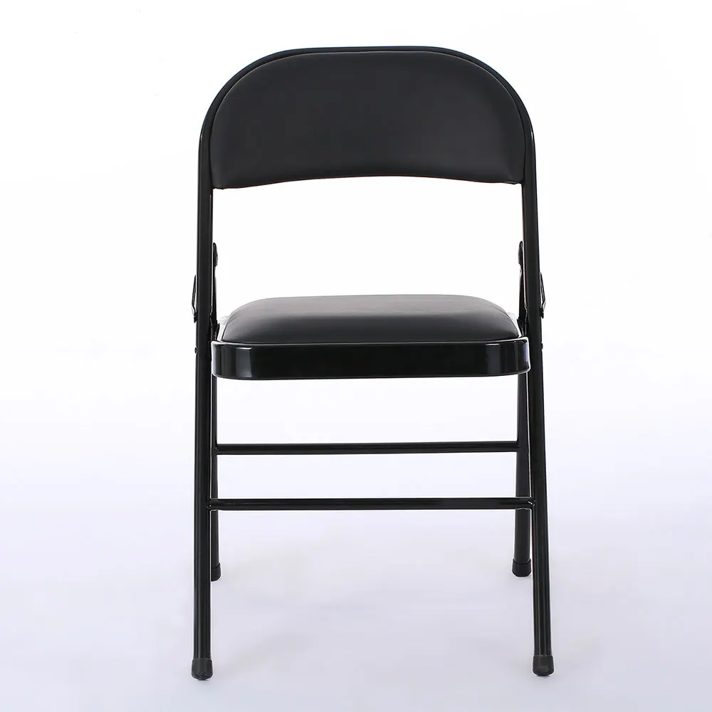 High quality commercial comfortable seat and back steel with powder coated frame metal folding chair