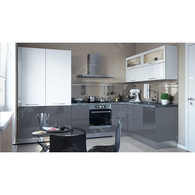 Factory Price Cupboard With Sink Modular Laminate Sheet Solid Wood Kitchen Set Kitchen Counter Cabinets