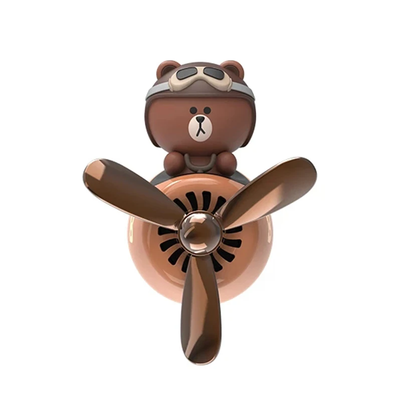 New Style Little Brown Bear Pilot Car Air Freshener perfume Automobile Interior Perfume Clip Fragrance Ornament