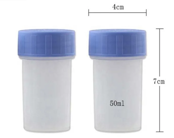 50ml Plastic Lab Food Aloe Empty cosmetic medical Pharmaceutical bottles Cap Dual layer Medicine Pill Capsule Jar Container 0525