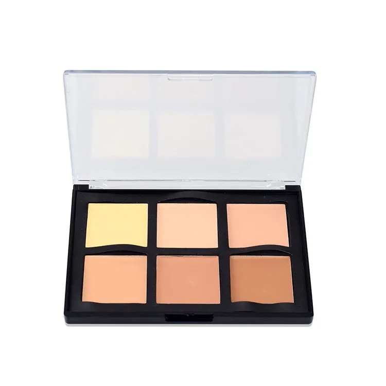 Customized Oil Free Makeup Concealer Palette Long Lasting 6 Colors Cream Concealer Palette