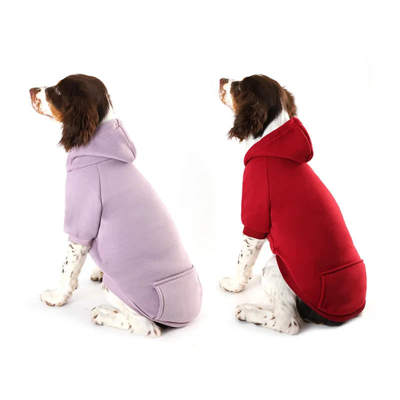 Jumpsuit Warm Soft Pet Clothes Wholesale Customized  Hoodie Dog Coats Pet Clothes Winter Plain Pet Hoodie