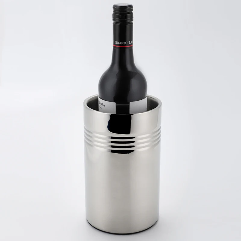 Factory Champagne Wine Bottle Insulated Stainless Steel Beer Ice Bucket Wine Chiller