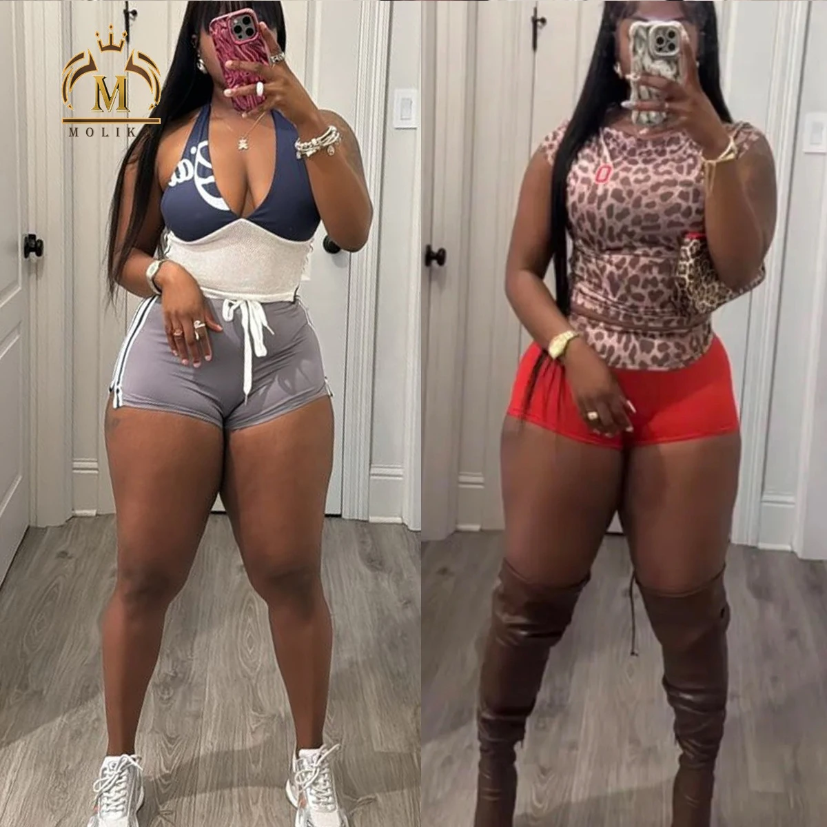 Summer Women Shorts Sets Sleeveless Crop Top & Mesh Shorts Set Backless Mesh Patchwork Crop Shirt Casual Two Pieces Sets Women