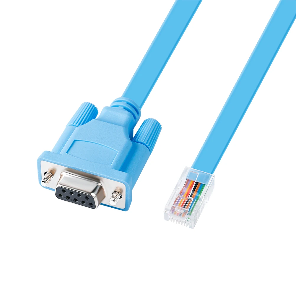 DTECH DB9 для RJ45 консольный кабель Cisco устройство управления последовательный адаптер (6 футов, синий)