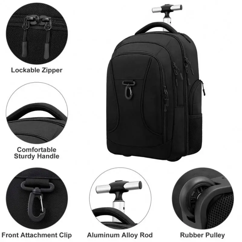 Wheeled Laptop Backpack Trolley Rucksack
