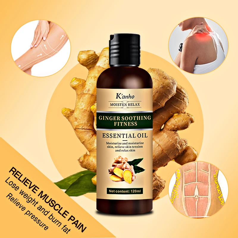 Kanho Ginger body butter soothing fitness 120ml Body Fat Massage Burning fat slimming does not rebound body hot sliming oil