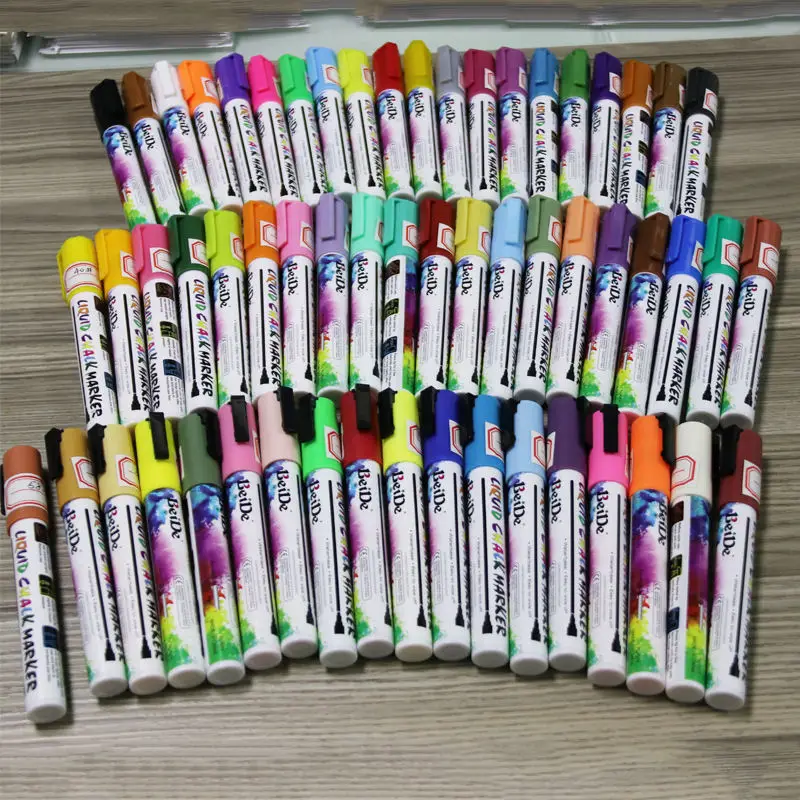 Средний наконечник, 10 металлических моющихся жидких маркеров для всех непористых поверхностей