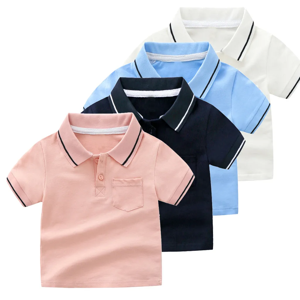 
high quality children summer clothing wholesale cotton blank shirts kids short sleeve kid clothes wholesale baby clothes little 