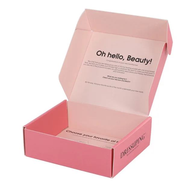 Custom Logo Printed Rigid Kraft Paper Made Small Corrugated Paper Shipping folding Boxes