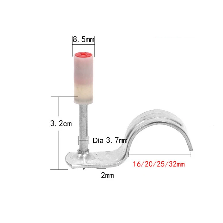 25mm 32mm Diameter Integrated Decoration Trunking Clip Drive Pin for Fastening Tools