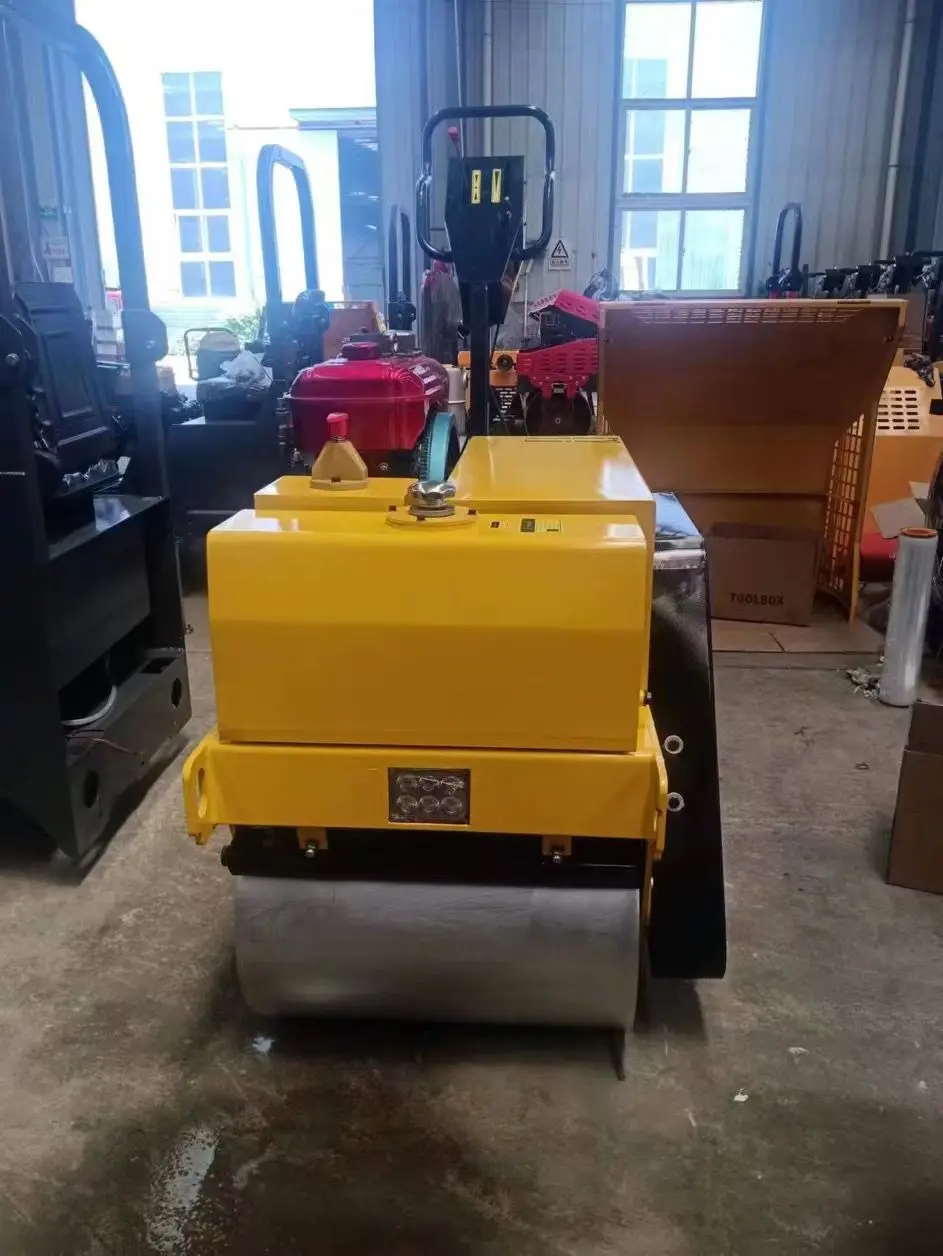 Walk behind double Drum Vibratory Road Roller mini compactor from China rollers