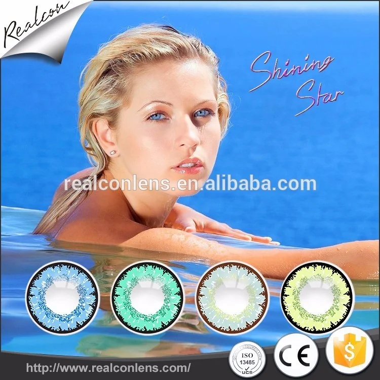 Оптовая продажа модные дизайнерские контактные линзы Realconfancy look 24 цвета волшебные с темными глазами Crazy