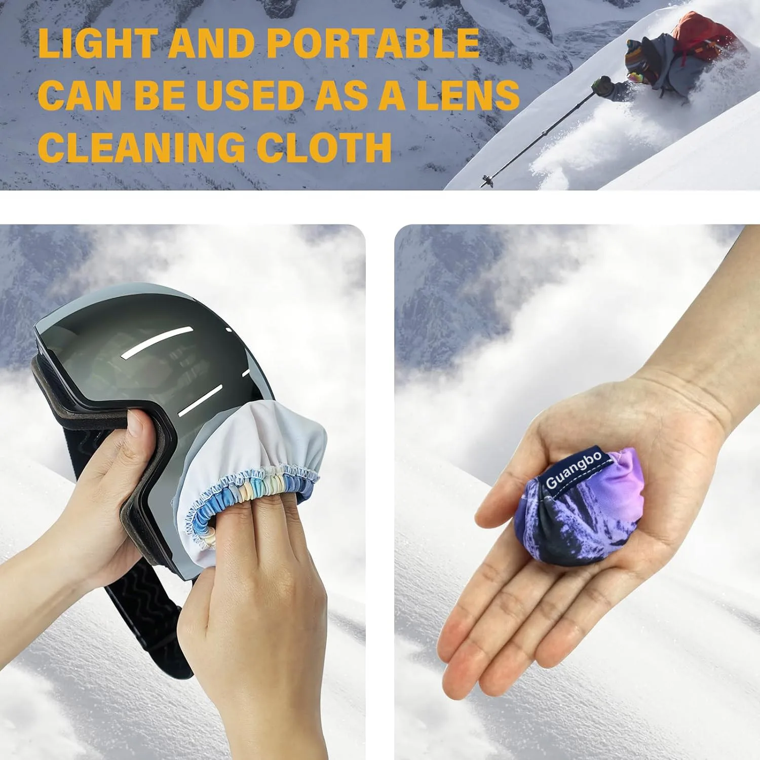 Custom Spandex Cover Skiglasses Ski Goggle Covers Recycled Material Rpet Microfiber Protective For Ski Goggles