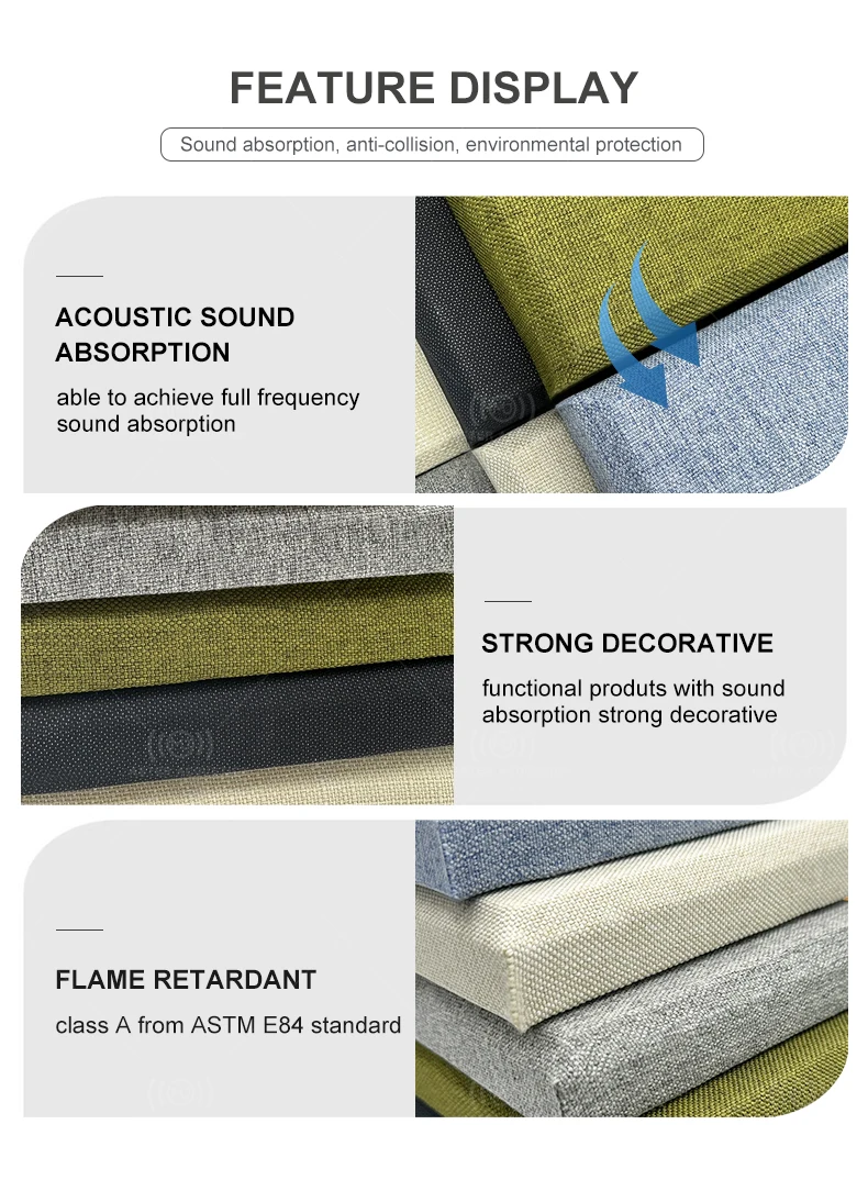 MASTER ACOUSTIC Covered Fiberglass Acoustic Wall Decorative Sound Proof Covering Noise Reduction Fabric Panel