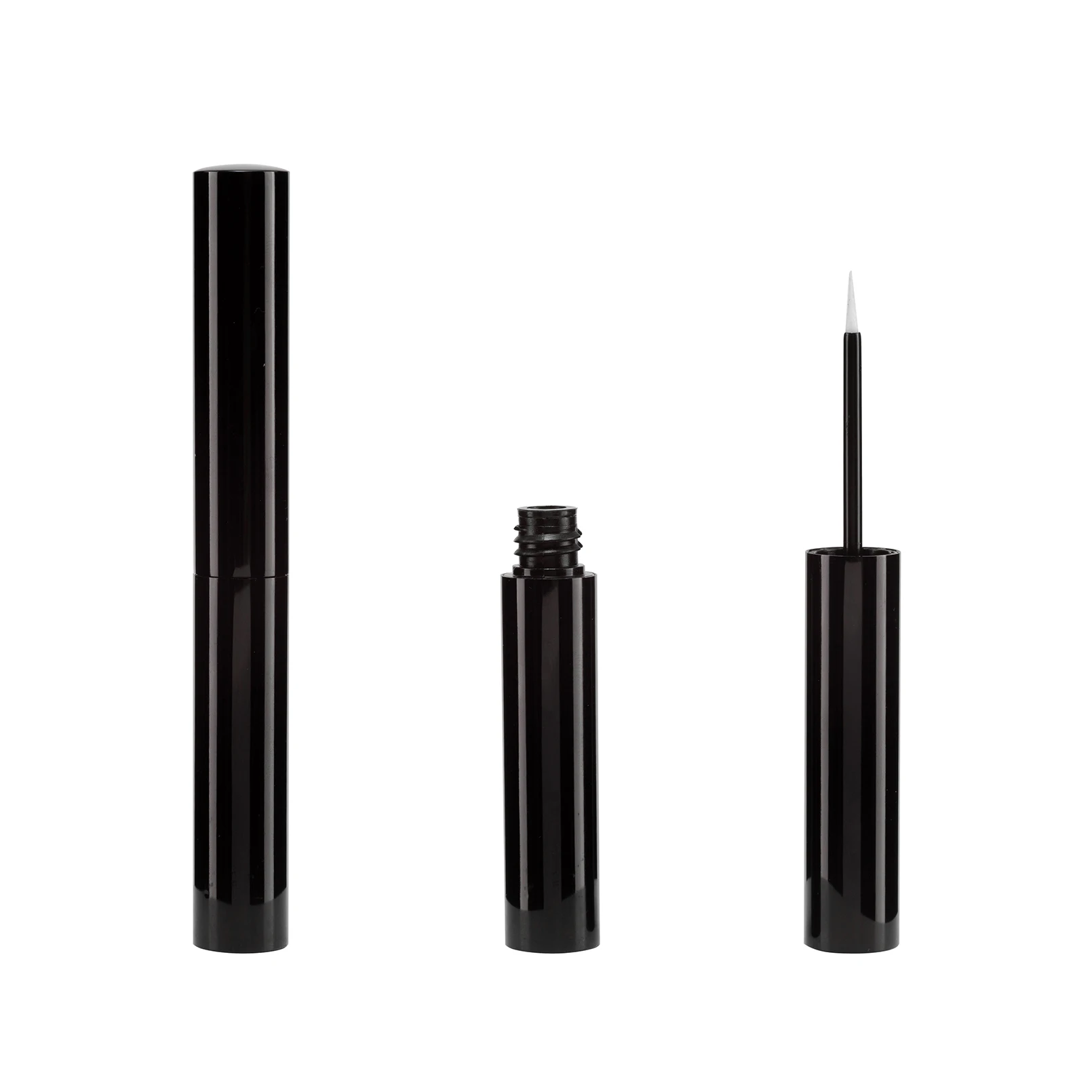 free sample high quality full black empty eyeliner tube private label aluminum empty eyeliner pencil tube with brush