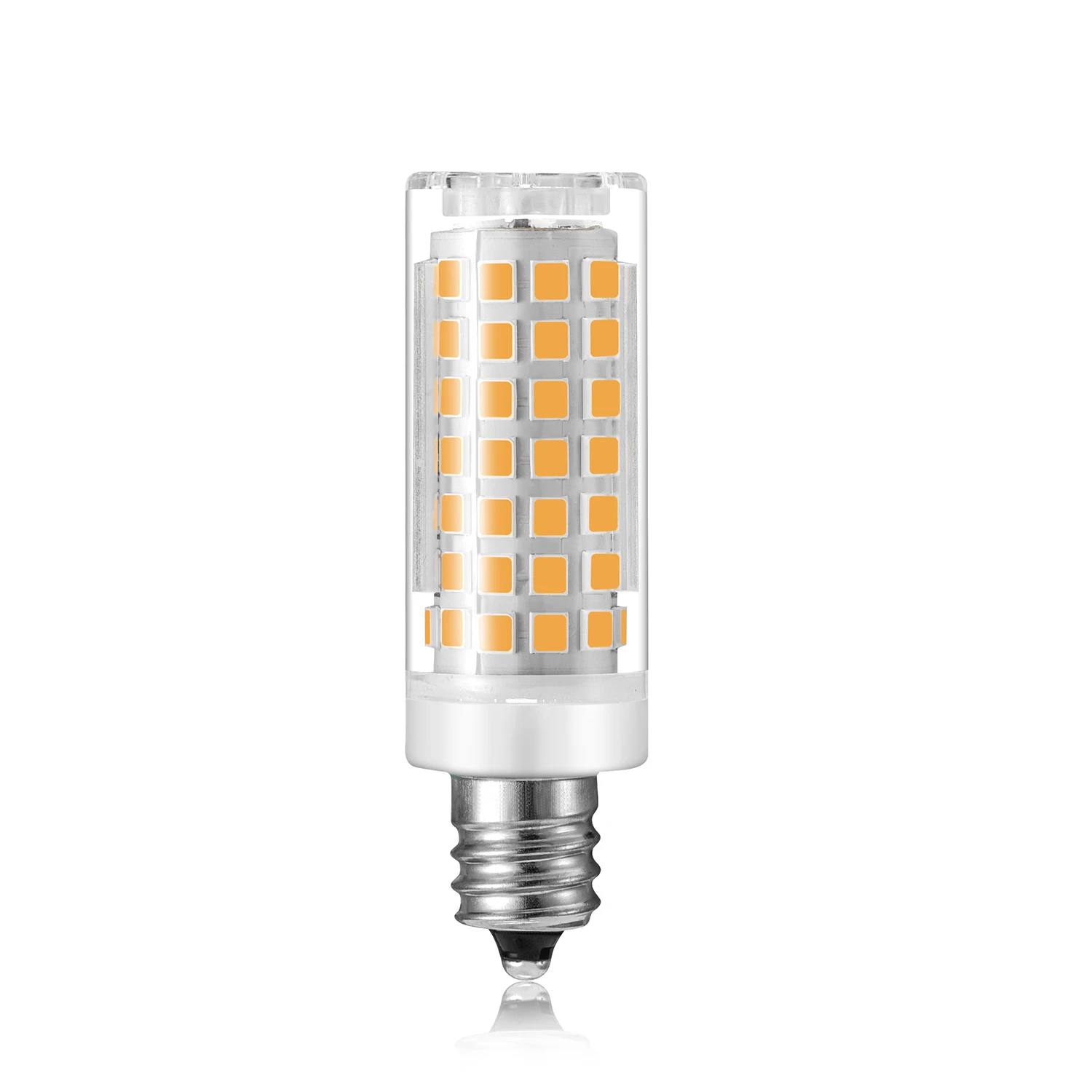 I SFG  E12  4W 5W no flicker led bulb 2835SMD corn light products Ceramic+PC  AC120V  650lm ETL