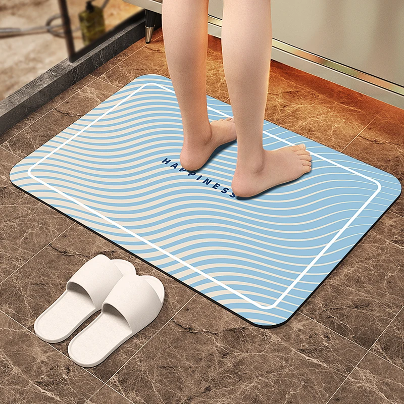 2024 Factory Manufacture Wholesale Color Non Slip Rubber Diatomaceous Earth Bath Mat