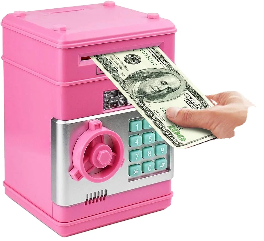 Brand new face identification saving money box atm piggy savings bank toys with high quality