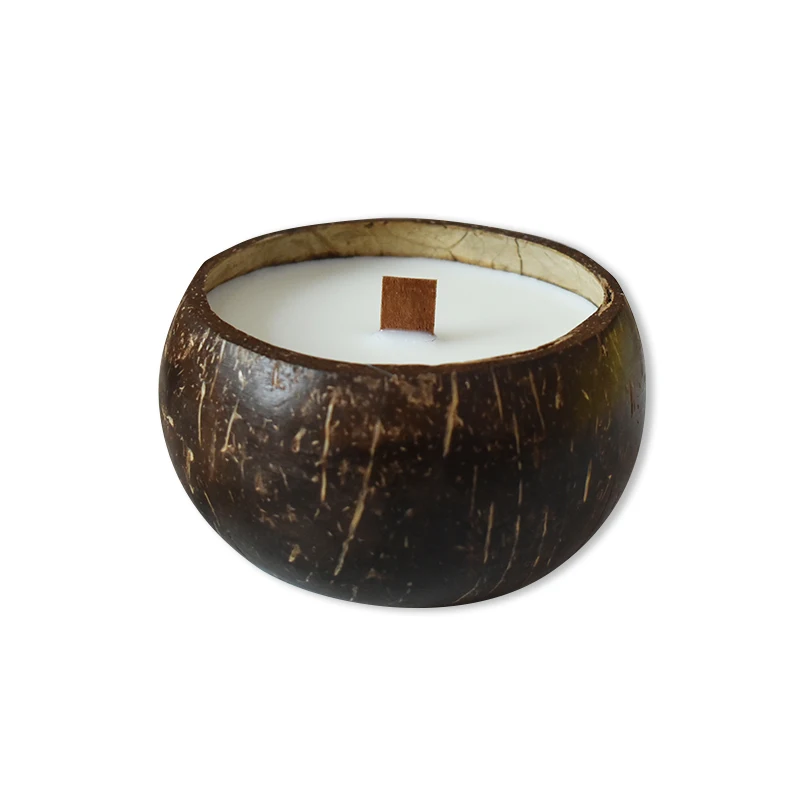Candittle Coconut Candle Custom Soy Wax Coconut Shell Bowl Scented Candles