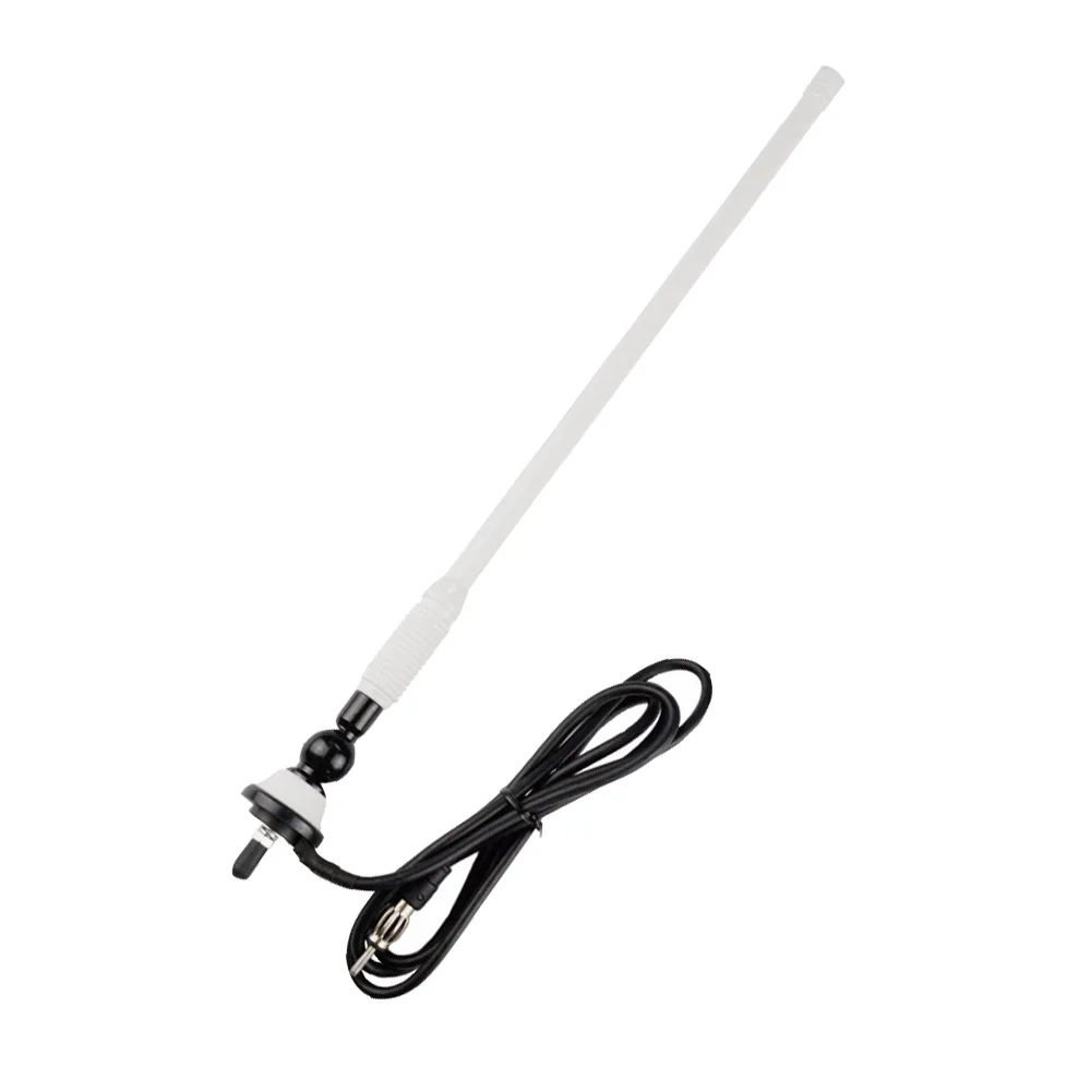 Marine White Rubber Antenna  Radio Antenna Waterproof Flexible Marine FM AM Modulators For Car Yacht Tractor ATV UTV RV