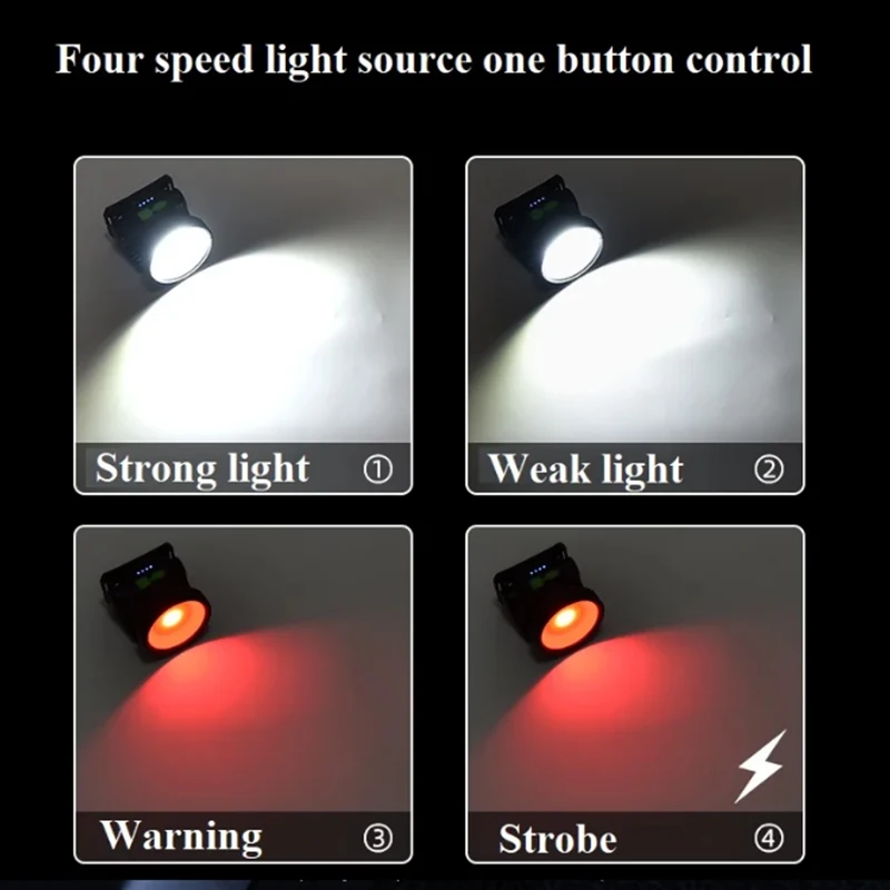 Dual light source cob flood solar panel headlamp usb rechargeable led head lamp torch headlamp