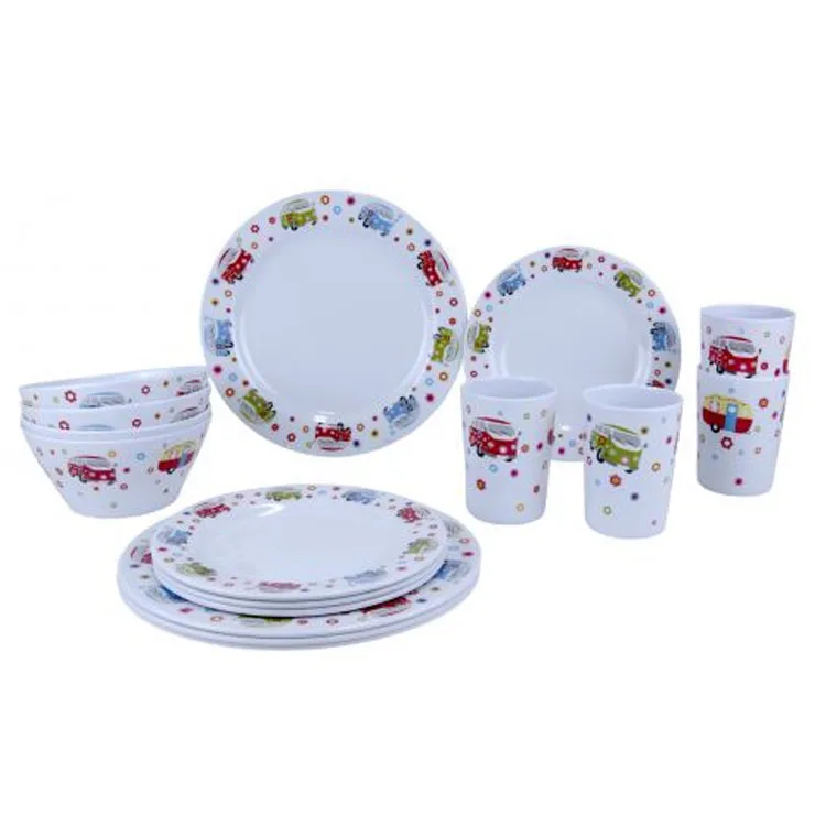 Picnic camping tent melamine tableware dinnerware with plate bowl cup