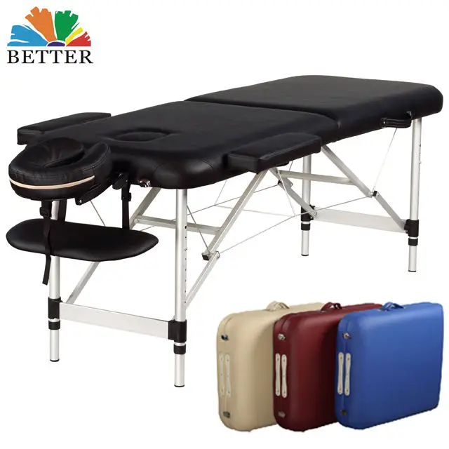 Folding Portable Pu Foldable Camillas De Masajes Massage Lash Bed Protective Leather Beauty Salon Spa Massage Table Bed