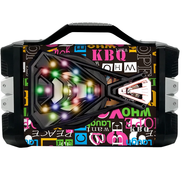 Оптовая продажа с фабрики, беспроводной портативный деревянный динамик Bluetooth с микрофоном и функцией караоке