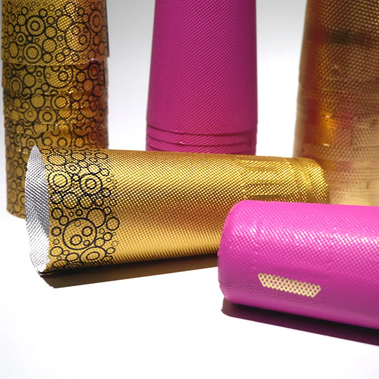 Embossed aluminum foil cap for champagne bottle customized golden color aluminum foil wine capsule champagne foil capsules