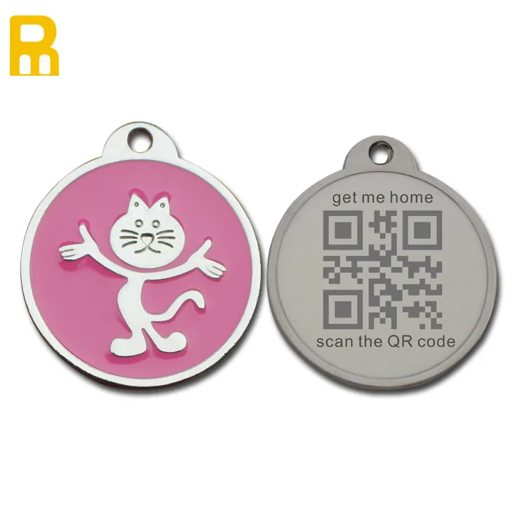 Hot Round Dog Cat Id Tags Tag Engraving Name And Telphone Number And Pet Supplies Diy Personalized Dogs Id Tag Stainless Steel