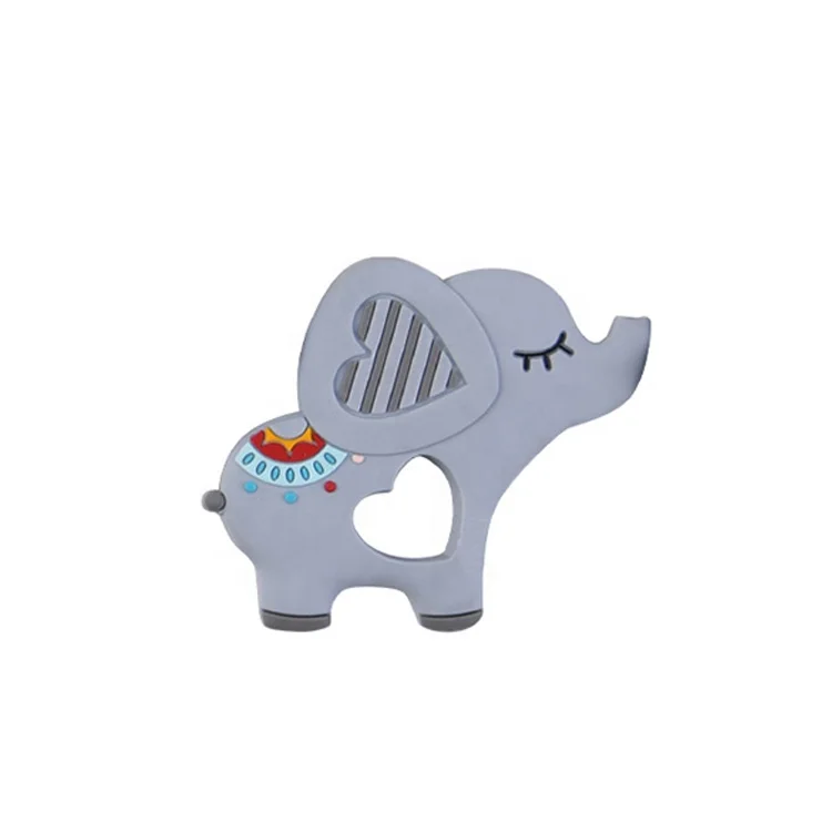 Elephant Shape Silicone Infant Teether Hot Selling Non-toxic Soft Silicone Baby Teething Toys