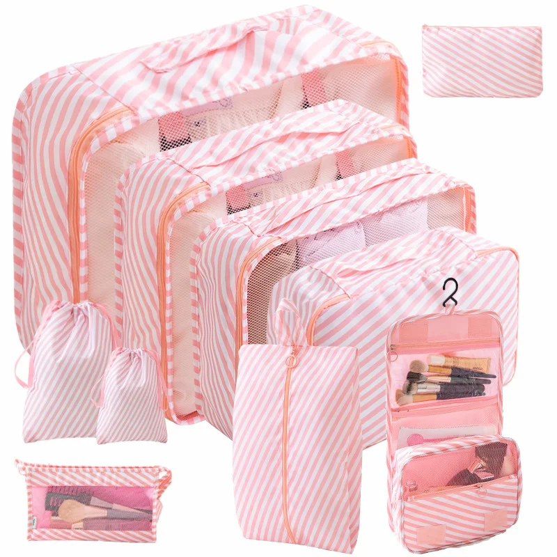10 Pieces Set Travel Bag Organizer Clothes Storage Suitcase Luggage Clothing Underwear Socks Shoes Storge Bag Luggage