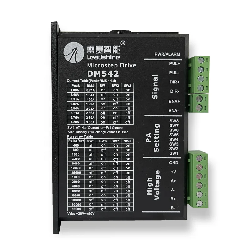 Flythrough high speed control motor or Leadshine Nema 23 cnc stepper motor driver DM542