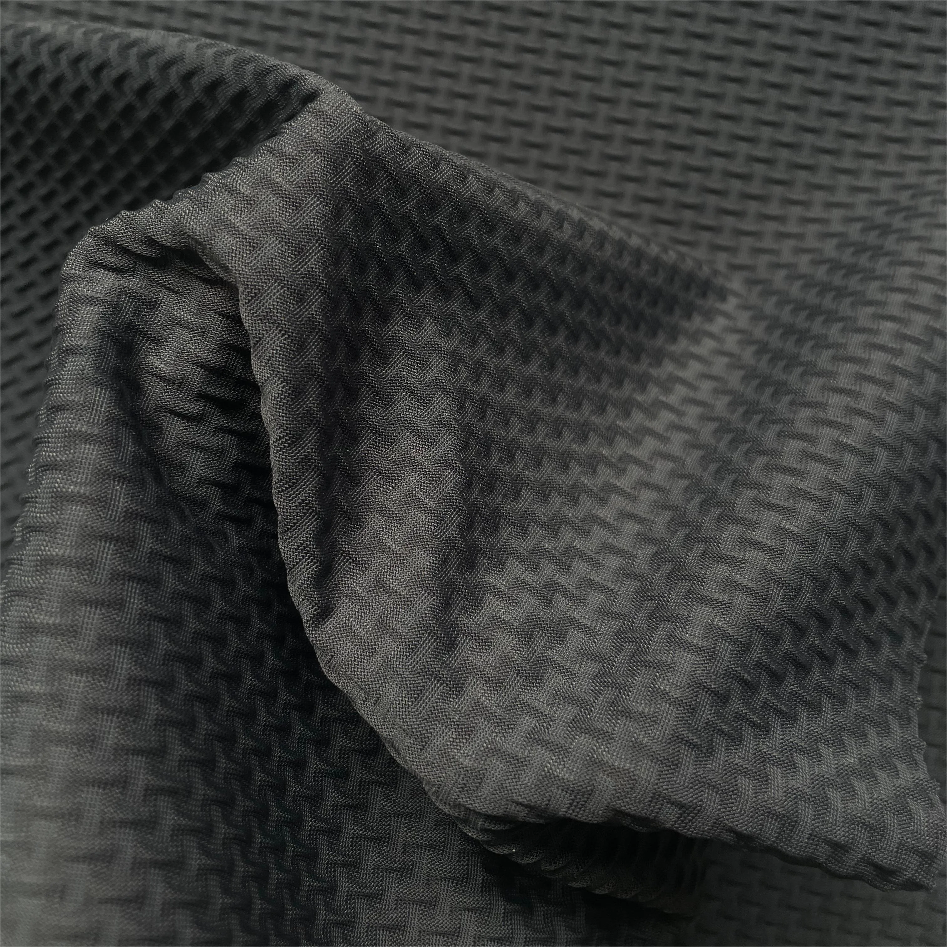 Высококачественная нейлоновая 4-сторонная эластичная трикотажная ткань из бамбукового жаккарда быстросохнущая спортивная одежда рубашка-поло для йоги