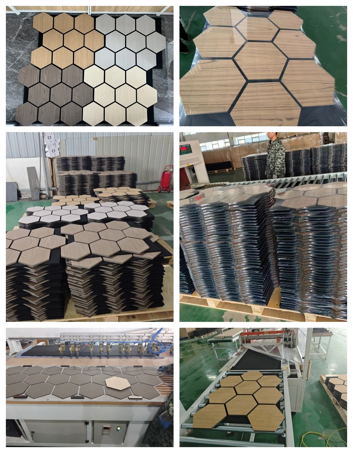 Interior Home Decoration MDF slat Wood Veneer Hexagon Wood Acoustic Wall Panels hexagonal akupanel wood slat acoustic panel