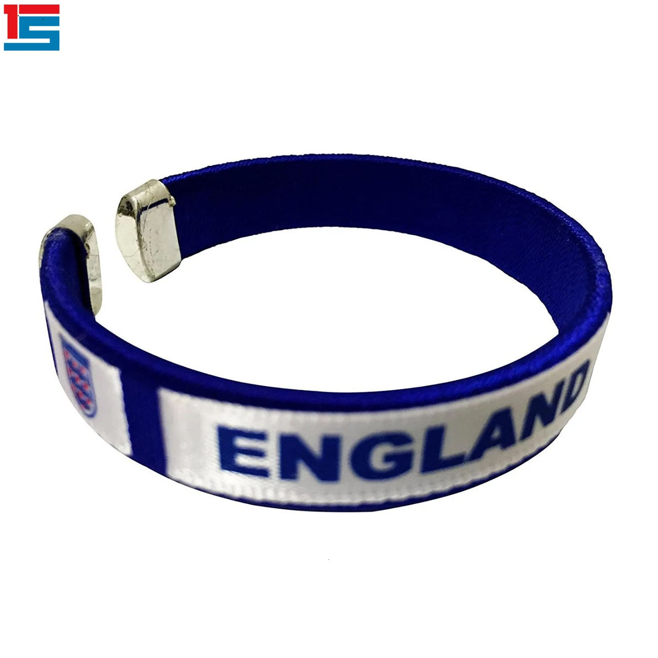 2024 Football Events England Blue Custom Rubber Bracelet High Quality Multicolor Plastic Acrylic Polyester for Football Fans