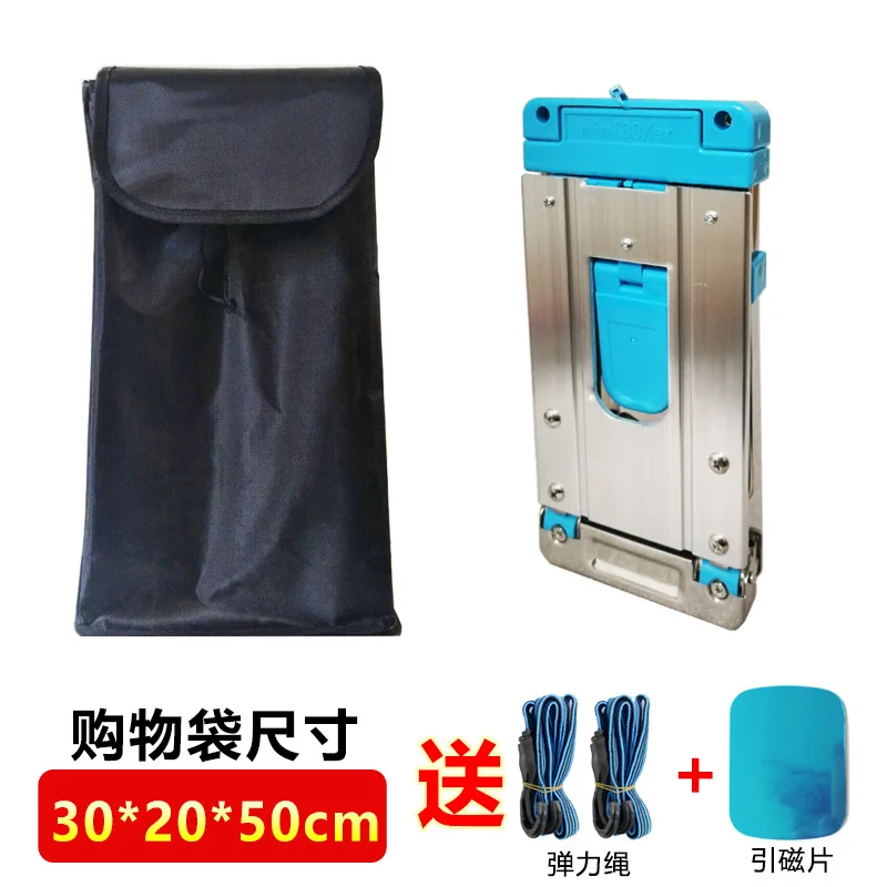 Stainless steel mini shopping grocery cart foldable portable household luggage trailer