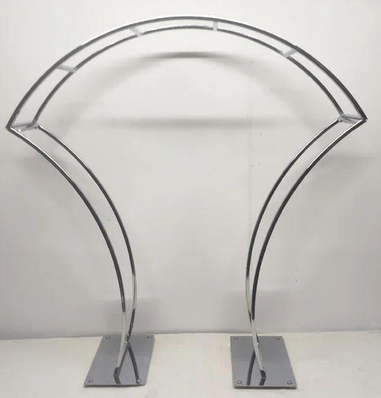 2021 new elegant silver wedding metal arch centerpiece for wedding decoration