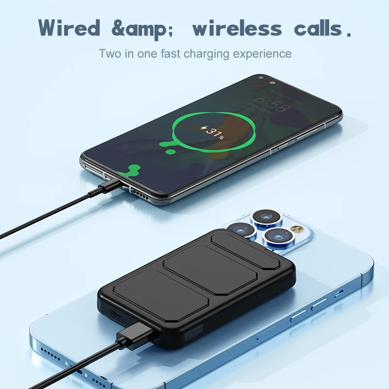 Custom Wholesale 15W Fast Charging Portable Magnetic Mini 10000mah Wireless Power Bank