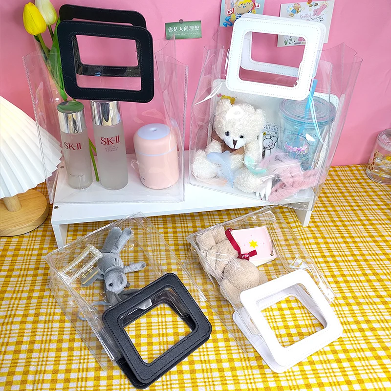 INS gift bag transparent bag waterproof women handbag transparent PVC cosmetic bag