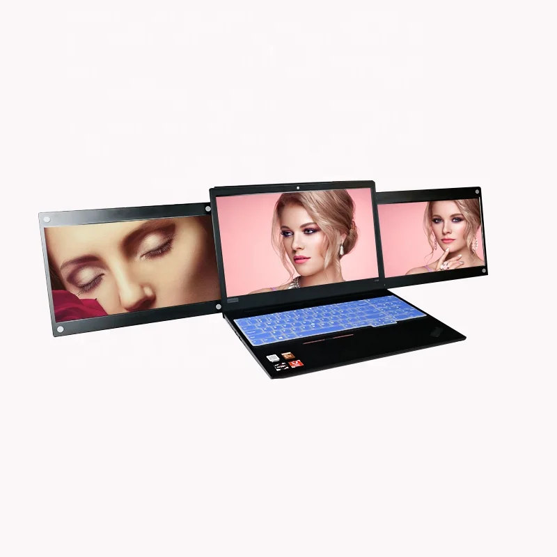 Новый портативный тройной монитор IPS 1920*1080p, тройной портативный монитор для расширителя экрана ноутбука