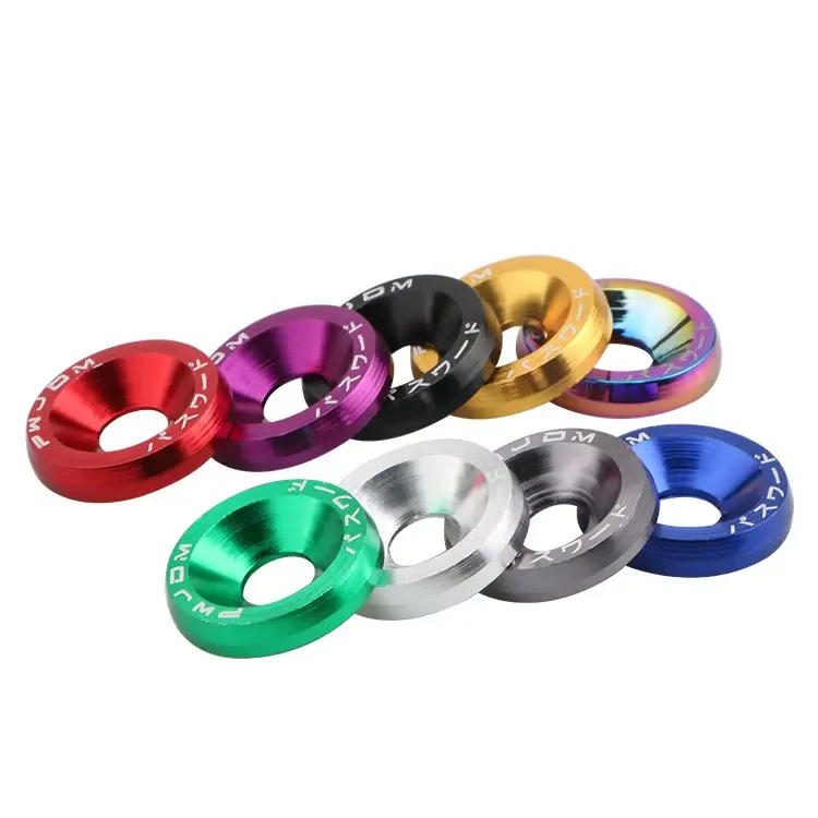 Din Standard Nickel-Plated Flat Washer Wedge Style Car Front Rear Bumper Reinforcement Car Modification License Plate Frame GB