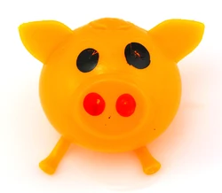 Hot Selling High Quality Funny Environmental-Friendly Colorful TPR Sticky Pig Head Venting Ball Toys