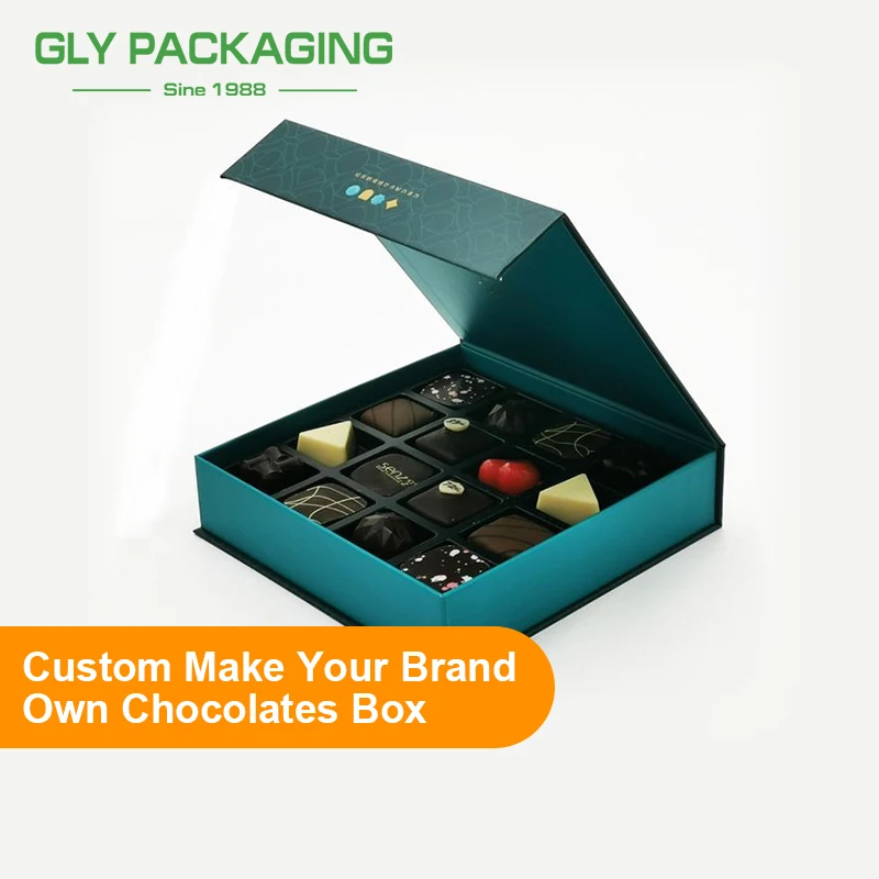 Custom Hot Empty Gifts Chocolate Strawberry Praline Boxes of Trays Insert Valentines