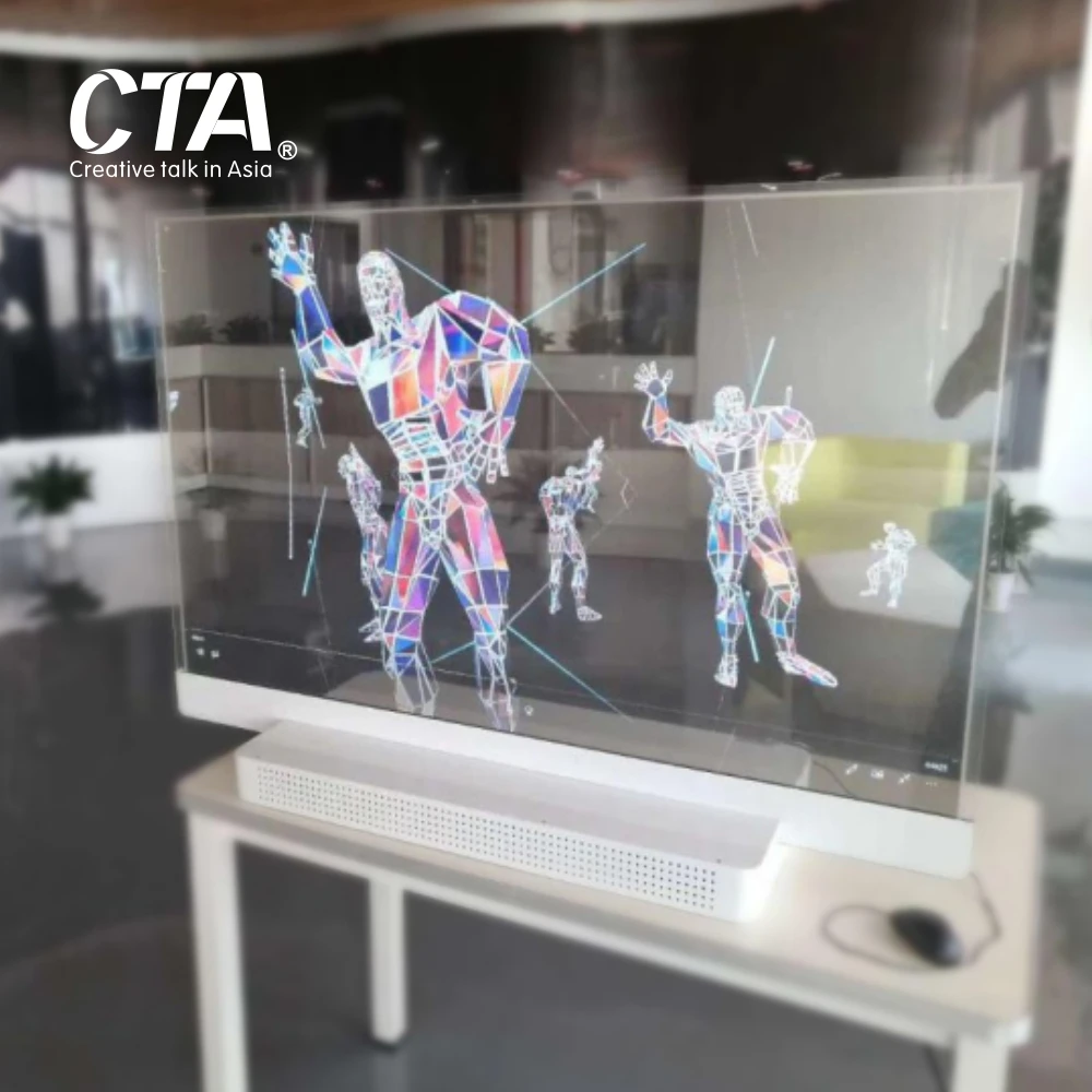 Оригинальные прямые продажи с завода, большой прозрачный киоск с органическим светодиодом на 55 дюймов