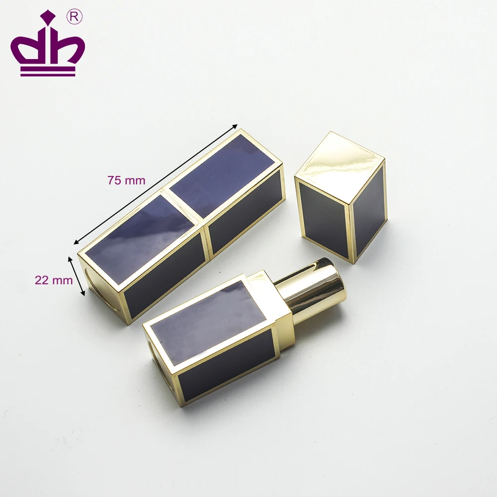 
Shantou square round empty lip stick container cosmetic packaging lipstick tube 