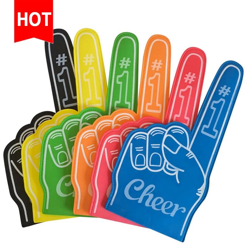 Wholesale Custom Popular Promotional Cheering EVA Sponge Sport Cheering EVA Foam Hands Gloves Foam Fingers