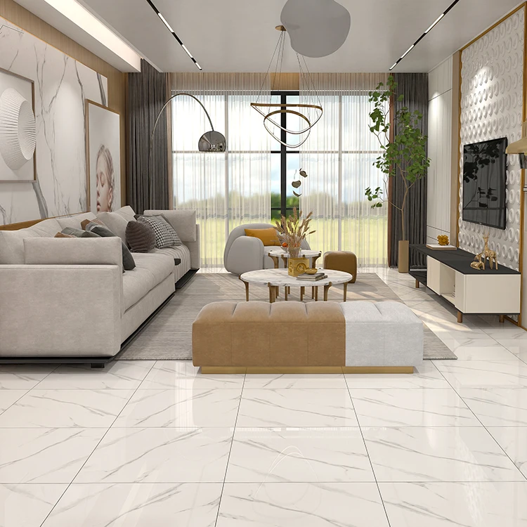 tiles carara calacatta white glazed polished porcelain tile